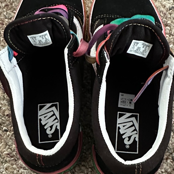 Vans Black Sneakers with Rainbow Soles - Picture 7 of 8